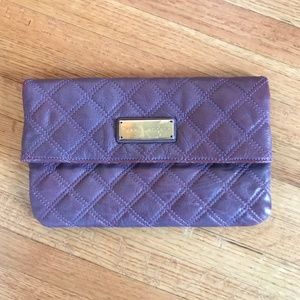 Purple Quilted Marc Jacobs Foldover Clutch